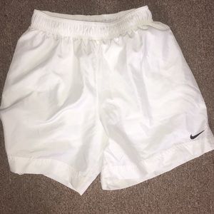 white Nike shorts